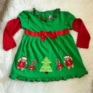 Sophie Rose Christmas Gingerbread Dress 3T